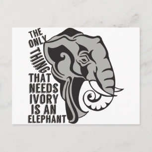 Sparen de Elephants Ban Trophy Hunting Briefkaart