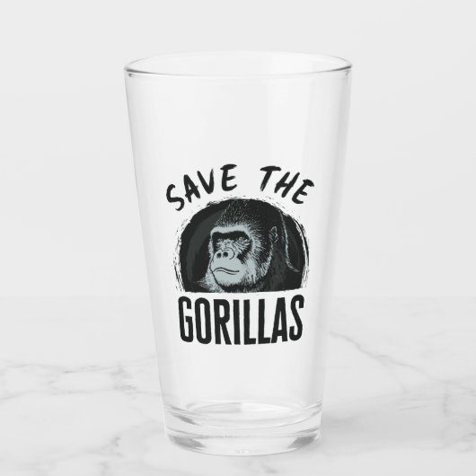 Sparen de Gorillas Gorilla bedreigde uitsterven Glas (Voorkant)