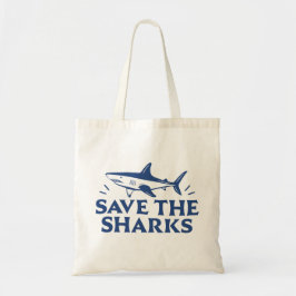 Sparen de haaien tote bag