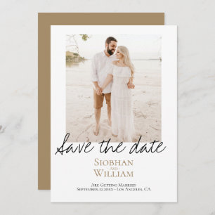 Sparen de Handgeschreven Persoonlijke Foto van de  Save The Date
