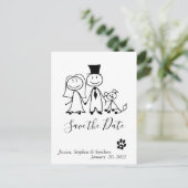 Sparen de het Hondenliefhebber van de Datum Statio Aankondigingskaart (Staand voorkant)