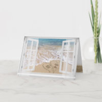 Sparen de het strandharten van de Datum in venster