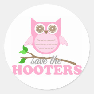 Sparen de Hooters Ronde Sticker