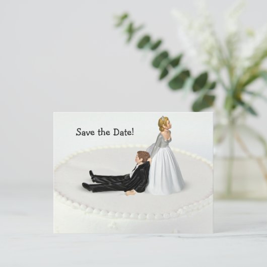 Sparen de Humor van de Datum Aankondigingskaart (Staand voorkant)