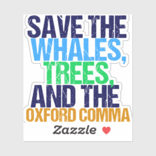 Sparen de Humor van het Comma van Oxford Sticker