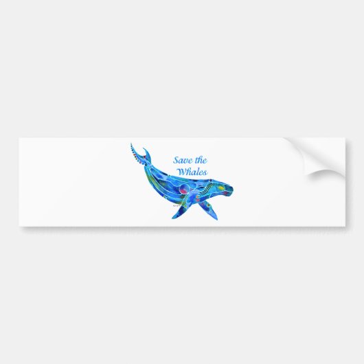Sparen de Humpback Whale Bumpersticker (Voorkant)