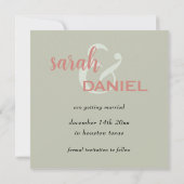 Sparen de Kaart van de Aankondiging van de Datum & (Achterkant)