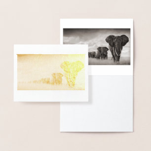 Sparen de Kaart van de Folie van Elephants