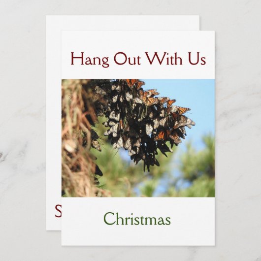 Sparen de Kaart van de Uitnodiging van de Kerst Bu (Voorkant / Achterkant)