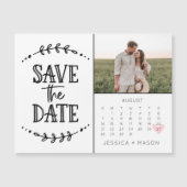 Sparen de Kalender Rustic Drawn Magnet van de Datu (Voorkant)