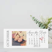 Sparen de Kalender van de Datum: oktober 2013 Save The Date (Staand voorkant)