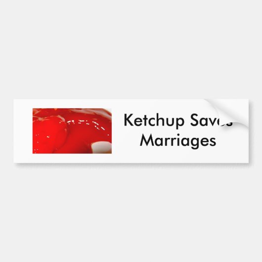 Sparen de Ketchup! Bumpersticker (Voorkant)