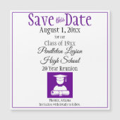 Sparen de Klasse van de Datum Paarse Zwarte Magnet (Voorkant)