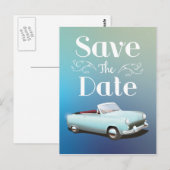 Sparen de  Klassieke Kar van de Datum Briefkaart (Voorkant / Achterkant)