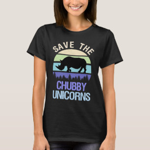 Sparen de Kleuren van de Unicorns van de Chubby d T-shirt