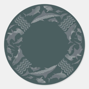 Sparen de Leveraar van de Haaien Ronde Sticker