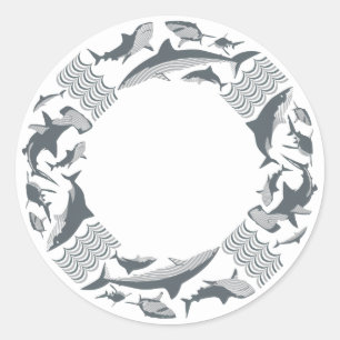 Sparen de Leveraar van de Haaien Ronde Sticker