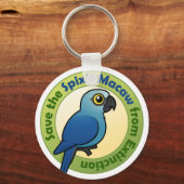 Sparen de Macaw van Spix van Uitsterven Sleutelhanger (Voorkant)