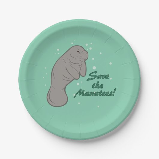 Sparen de Manatees! Papieren Bordje (Voorkant)
