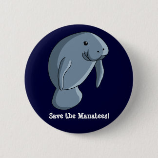 Sparen de Manatees! Ronde Button 5,7 Cm