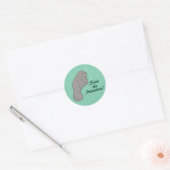 Sparen de Manatees! Ronde Sticker (Envelop)