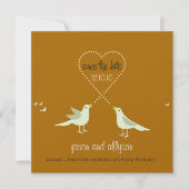 Sparen de Mededelingen van de Datum met Lovevogels Save The Date (Voorkant)