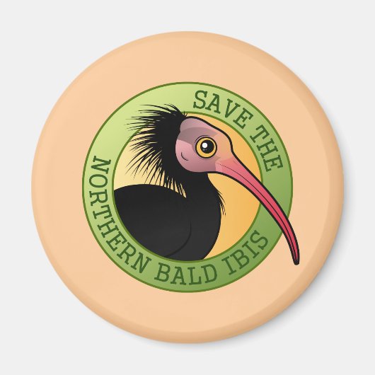 Sparen de Noordelijke Bald Ibis Magneet (Voorkant)