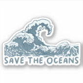 Sparen de Oceanen Sticker (Voorkant)