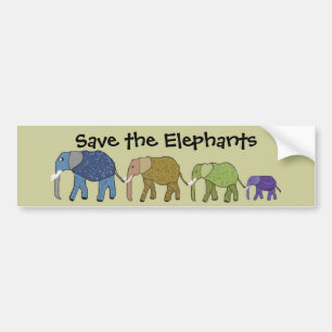 Sparen de Olephants Bumpersticker