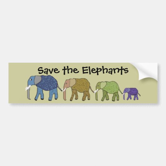 Sparen de Olephants Bumpersticker (Voorkant)