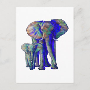 Sparen de Olephants Dierenvriend Mama en Baby Briefkaart