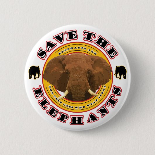 Sparen de Olephants Ronde Button 5,7 Cm (Voorkant)