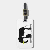 Sparen de Olephants (wit) Bagagelabel (Voorkant verticaal)