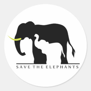 Sparen de Olephants (wit) Ronde Sticker