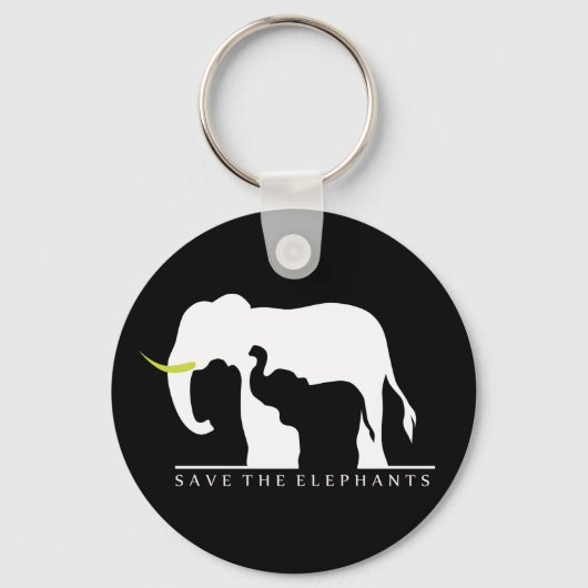Sparen de Olephants (zwart) Sleutelhanger (Voorkant)