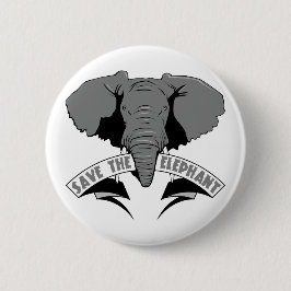 Sparen de olifant ronde button 5,7 cm
