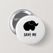 Sparen de olifanten ronde button 5,7 cm (Voorkant /achterkant)