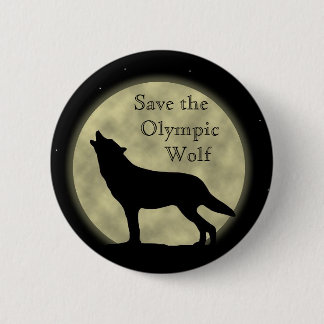 Sparen de Olympische Wolf Ronde Button 5,7 Cm