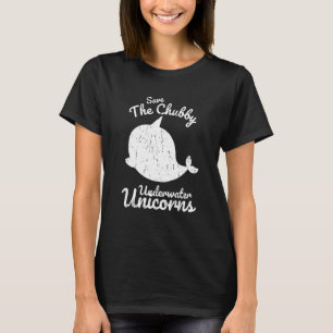 Sparen de onderwatereenhoorns walvis t-shirt