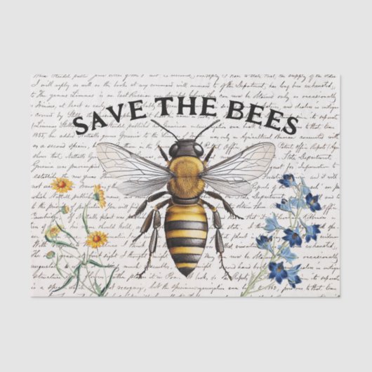  sparen de Ontkoppeling van de BeesManuscript Tissuepapier (Voorkant)