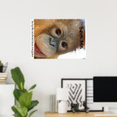 Sparen de Orangutans en het regenwoud Poster (Thuiskantoor)