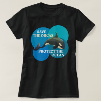 Sparen de Orca's beschermen de walvis van de Retro T-shirt