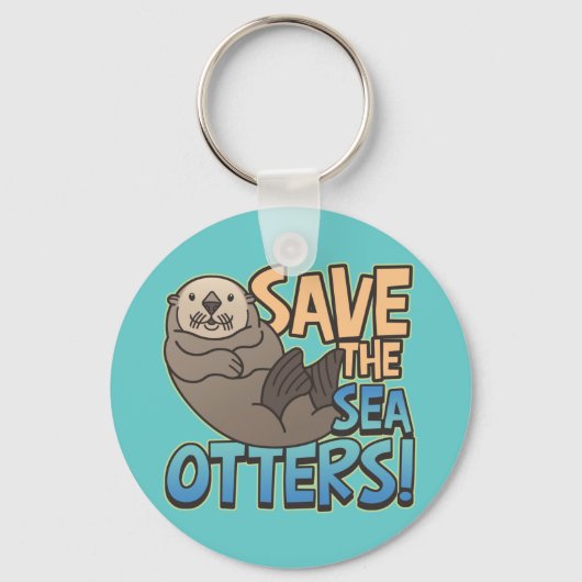 Sparen de otters van het Zee Sleutelhanger (Voorkant)
