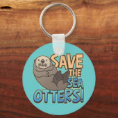 Sparen de otters van het Zee Sleutelhanger (Voorkant)