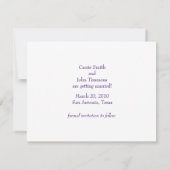 Sparen de Paars van de Gradiënt van de Datum Save The Date (Achterkant)