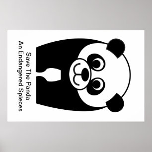 Sparen de Panda - een bedreigde soort Poster