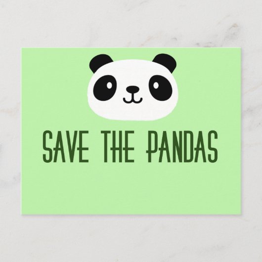 Sparen de Pandas Briefkaart (Voorkant)