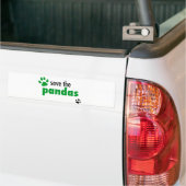 Sparen de Pandas Bumpersticker (Op Truck)
