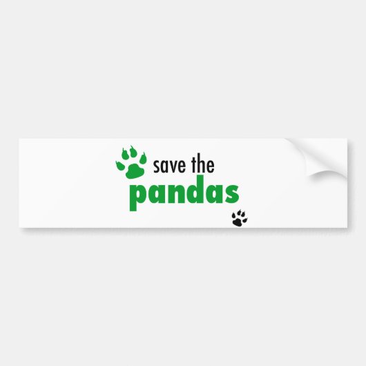 Sparen de Pandas Bumpersticker (Voorkant)