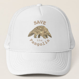 Sparen de Pangolin Endangered Species Animal Art Trucker Pet